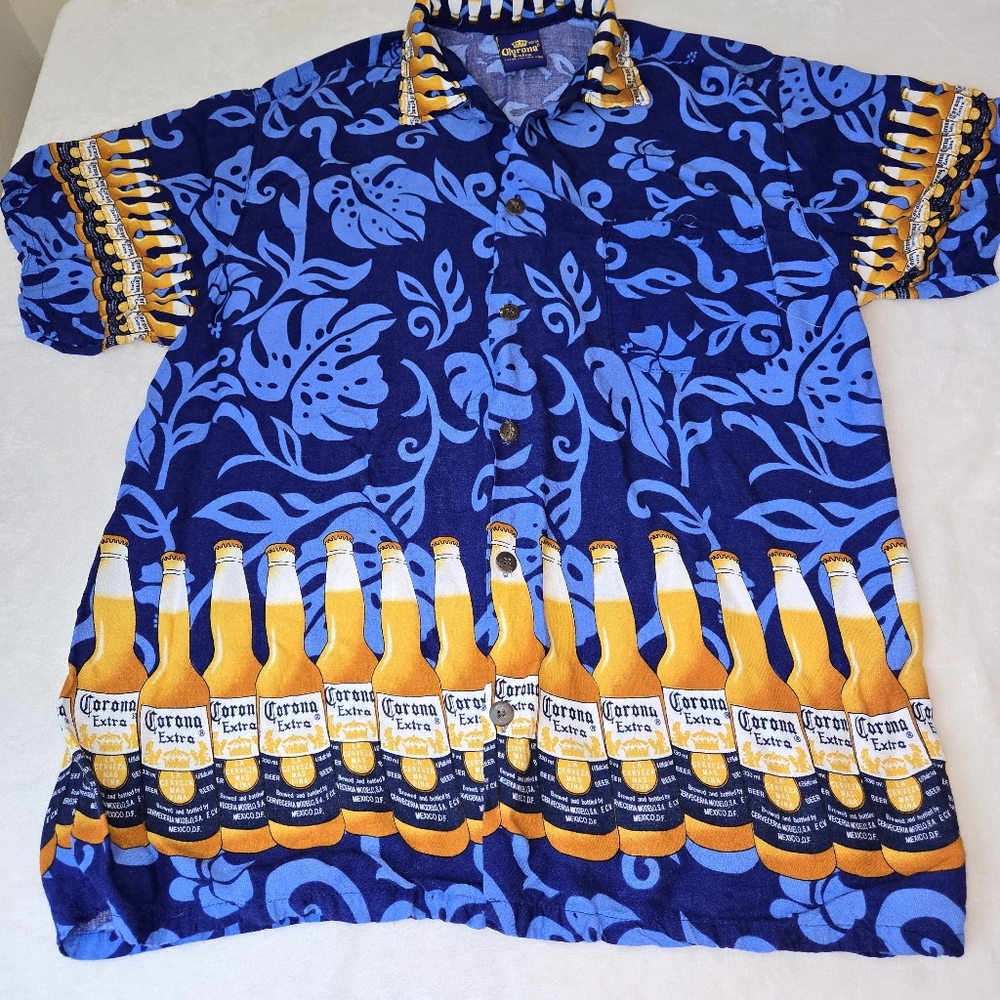Corona Blue and Gold Casual Shirt